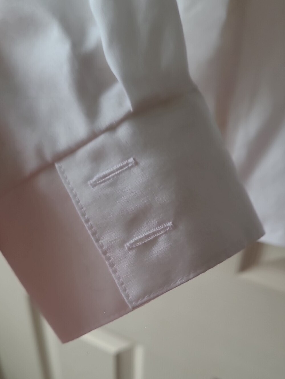 COTTON Tommy Hilfiger White Button-Up Dress Shirt - Slim Silhouette - Picture 6 of 9